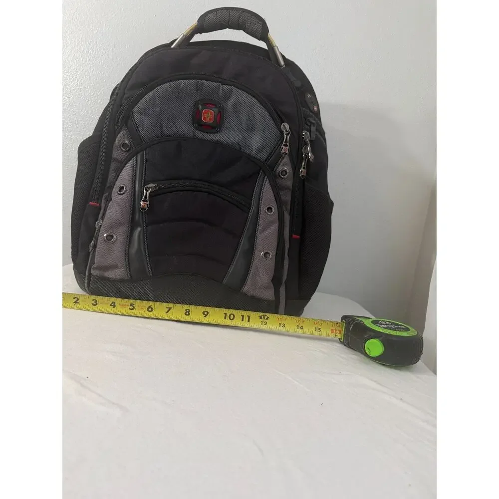 Swiss Gear by Wenger Laptop Backpack Black/Gray Durable Travel Bag Authentic